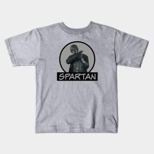 Spartan with Gun - John Diggle - Comic Book Text Kids T-Shirt